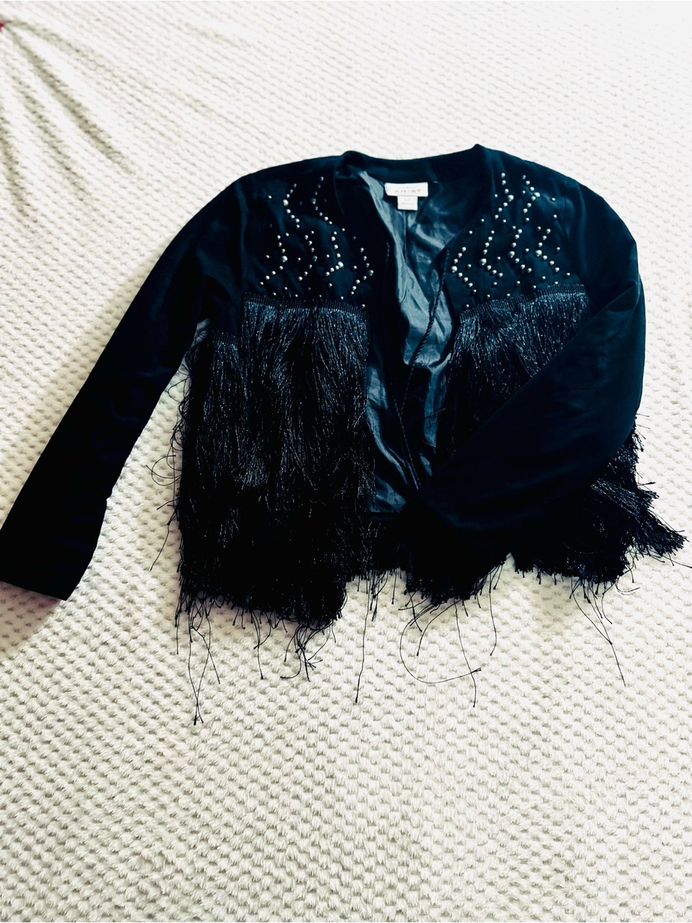 Ariat Black Fringe & Studded Velvet Jacket